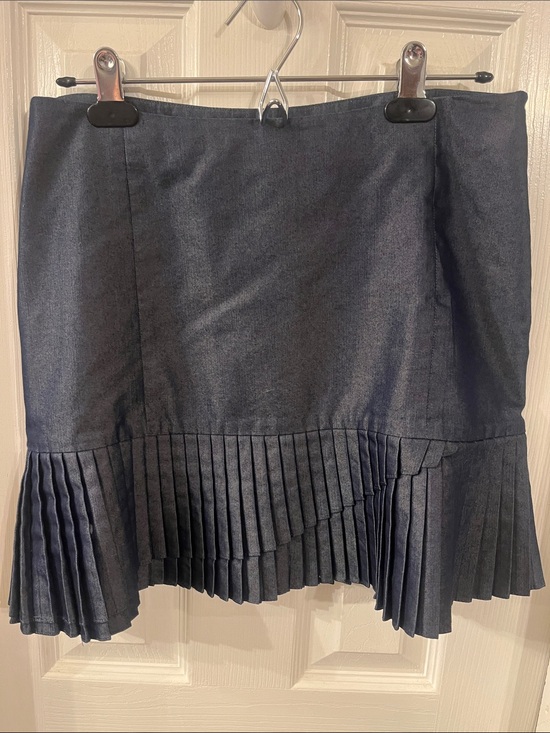Banana Republic Dresses & Skirts - Banana Republic Pleated Hem Dark Blue Women's Skirt size 6